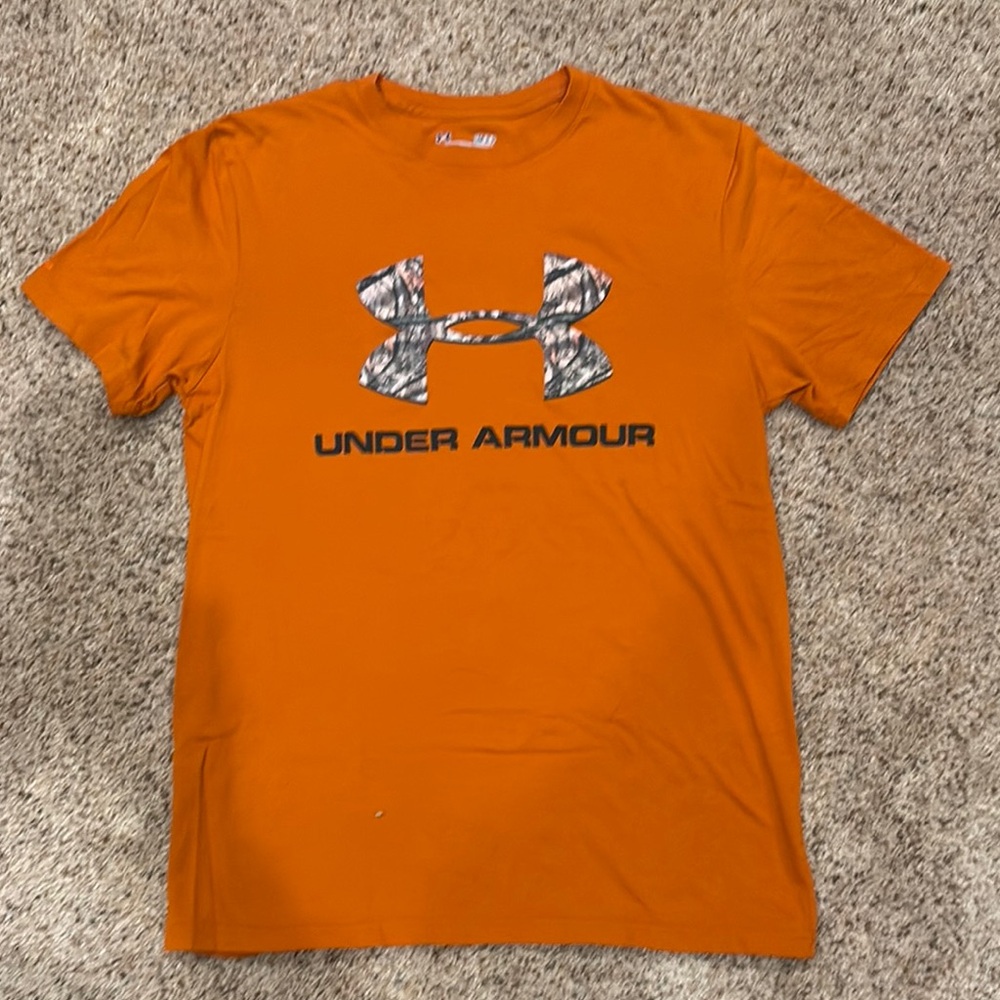 Under Armour Orange Short Sleeve Tee Athletic Wear